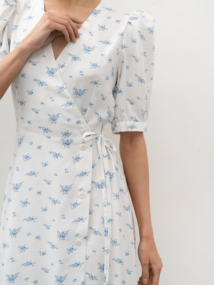 Платье с цветочным принтом TRES, цвет: молочный, НФ-00002756 купить онлайн