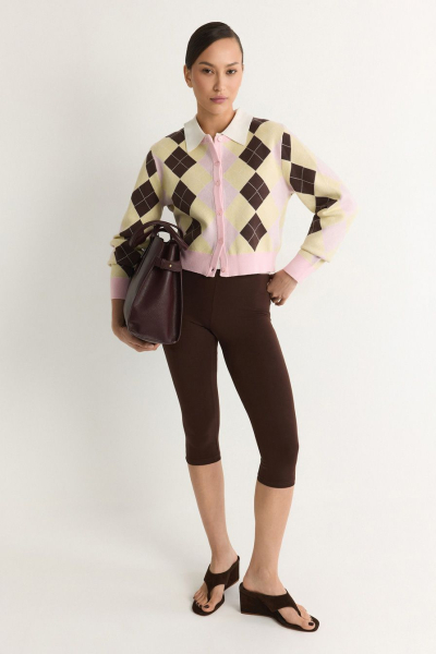 Кардиган из смесовой вискозы TOPTOP, цвет: розовый с принтом, TT.051.17707.301 купить онлайн