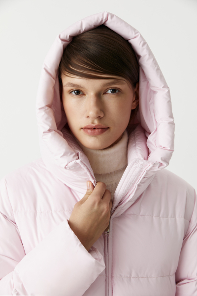 Пальто макси утепленное Charmstore, цвет: розовый, 506-16889-221 купить онлайн