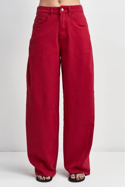 Джинсы свободные Erist store, цвет: красный, НФ-00003557 купить онлайн