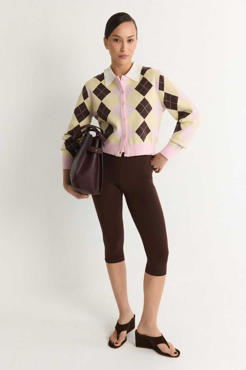 Кардиган из смесовой вискозы TOPTOP, цвет: розовый с принтом, TT.051.17707.301 купить онлайн