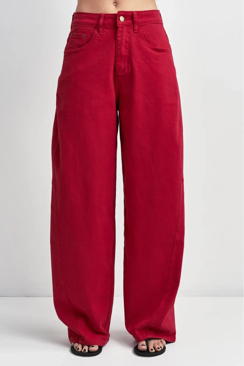 Джинсы свободные Erist store, цвет: красный, НФ-00003557 купить онлайн