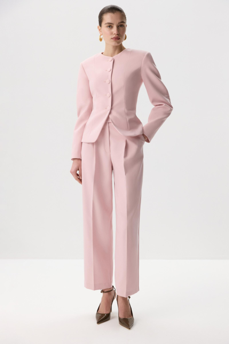 Жакет О-силуэта приталенный Charmstore, цвет: розовый, 109-460103-221 купить онлайн