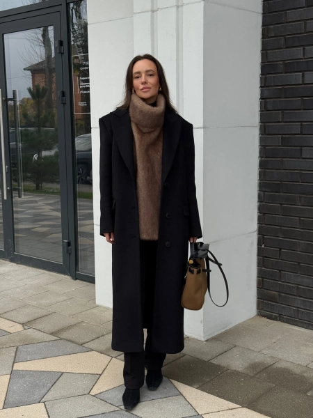 Манишка из эко-меха удлиненная VELVET, цвет: светло-коричневый 00-00005185 купить онлайн