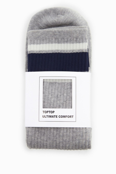 Носки из смесового хлопка TOPTOP, цвет: серый меланж TT.082.15135.821 купить онлайн