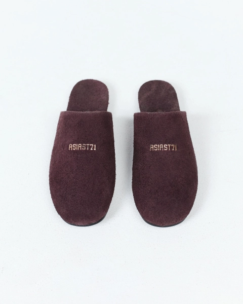 Слиперы из замши ASIA ST 71, цвет: коричневый Ast71.slipper-br | новая мужская коллекция купить онлайн