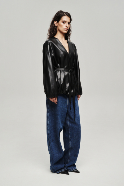 Куртка из экокожи Label .B, цвет: Черный, Jc.43.4.CH.BLC купить онлайн
