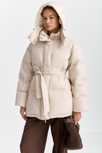 Куртка с наполнителем пуха и пера Ricoco, цвет: молочный, 5008/2 купить онлайн