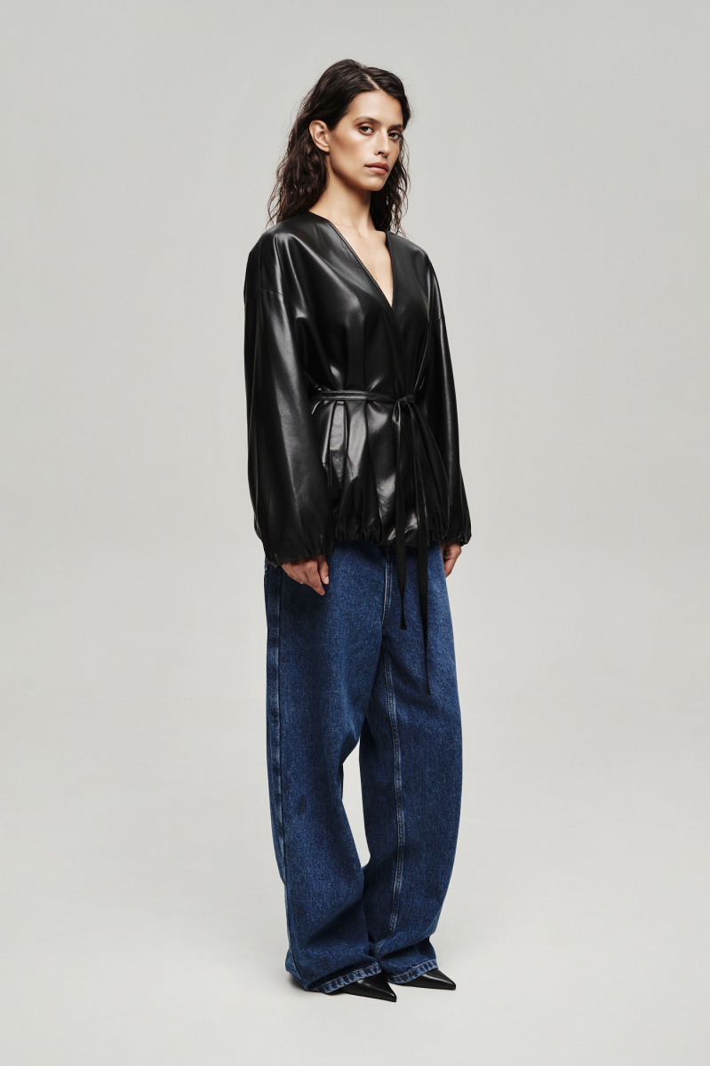 Куртка из экокожи Label .B, цвет: Черный, Jc.43.4.CH.BLC купить онлайн