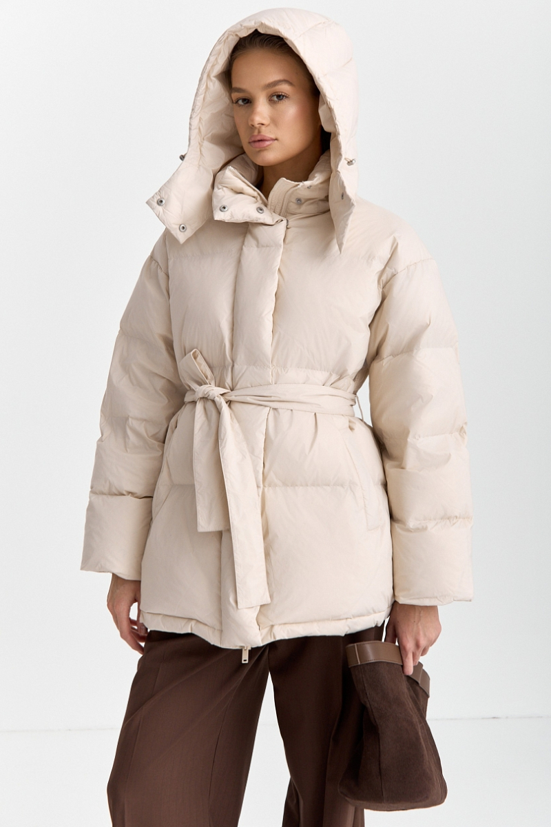 Куртка с наполнителем пуха и пера Ricoco, цвет: молочный, 5008/2 купить онлайн