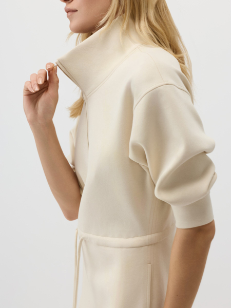 Прямое платье из неофутера Conso, цвет: молочный,  купить онлайн