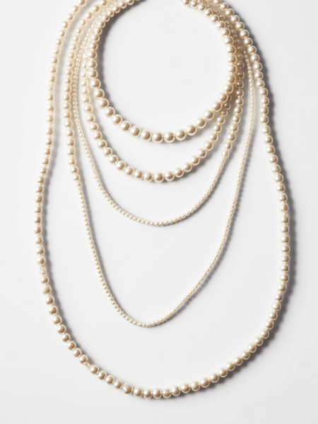 Колье многоэтажный жемчуг