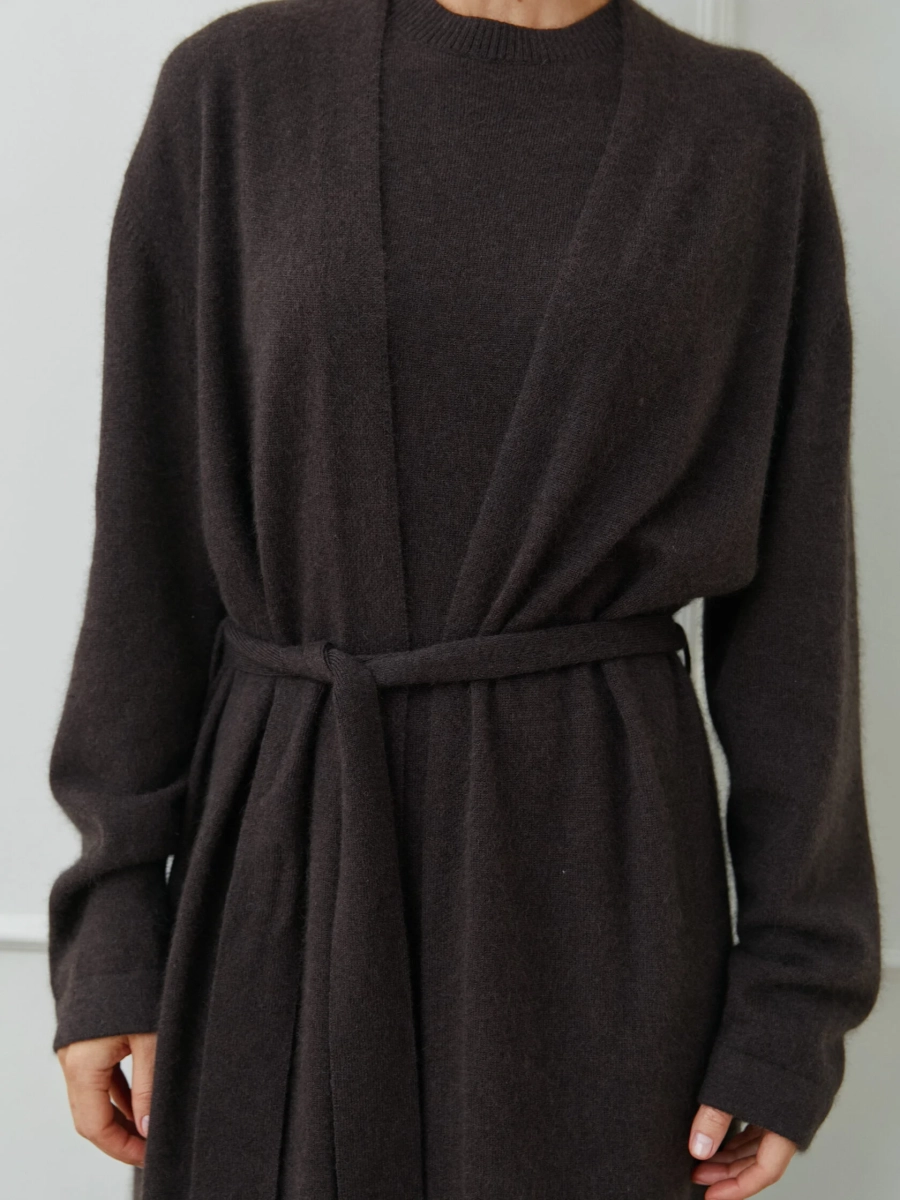 Кардиган длинный Pola Marou, цвет: коричневый, Mar4_2612 купить онлайн