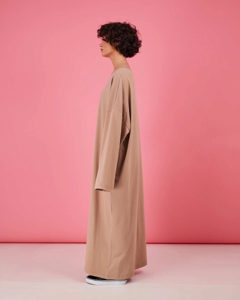 Платье-лонгслив TABOO, цвет: бежевый, DrLong-Kar купить онлайн