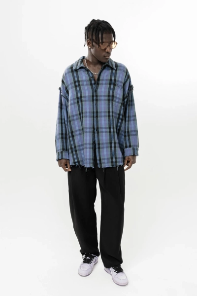 Рубашка Blue "Raw Plaid Shirt"