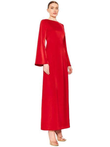 Платье приталенное макси SODAMODA, цвет: красный, 11999 купить онлайн