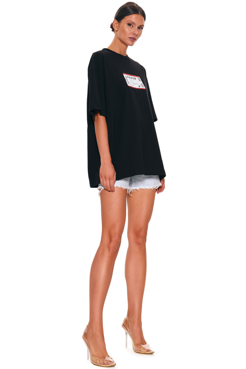 Футболка оверсайз с принтом SODAMODA, цвет: Черный, 12259 купить онлайн