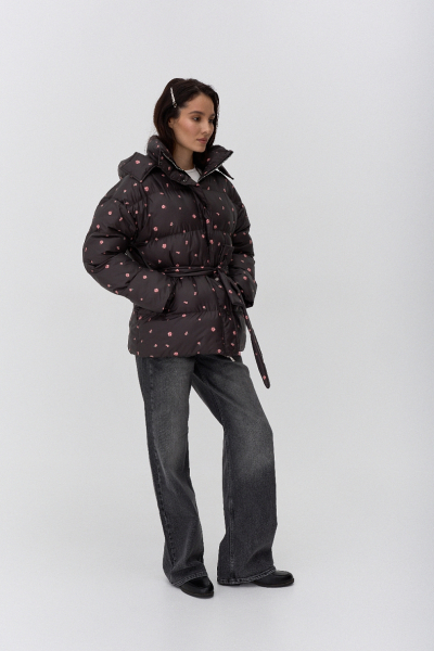 Пуховик Zefyr dark chocolate Ricoco, цвет: горький шоколад, 4092/3 купить онлайн