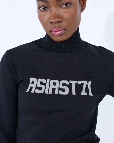 Водолазка эластичной вязки ASIA ST 71, цвет: Черный, Ast71.necktrtl-nylon-bl купить онлайн