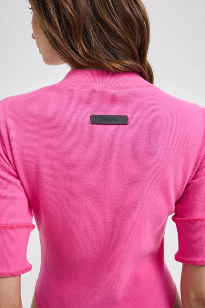 Боди с пуговицами Shtripling, цвет: розовый, SHUND002PINK купить онлайн