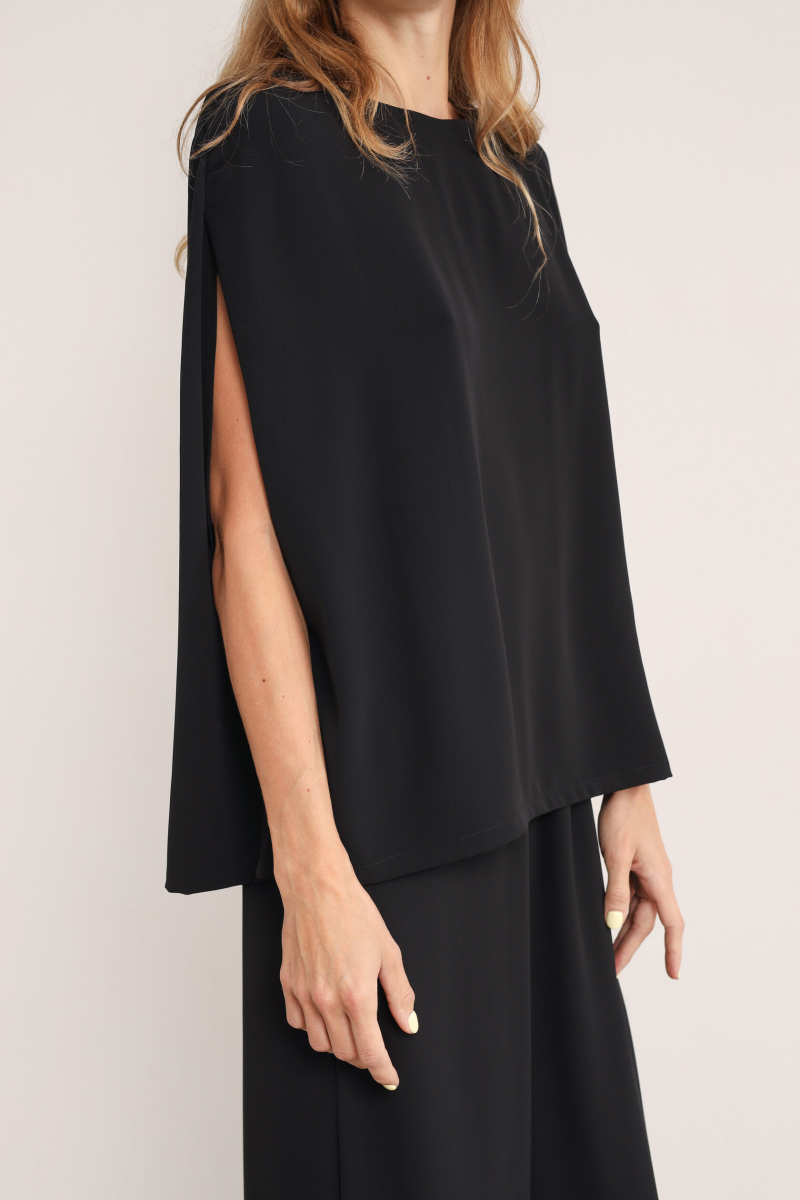 Пелерина fibi black issju, цвет: Черный,  купить онлайн