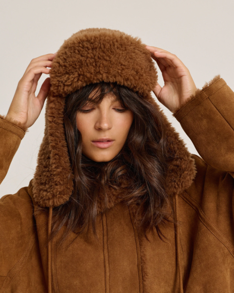 Шапка из мериноса BROWN