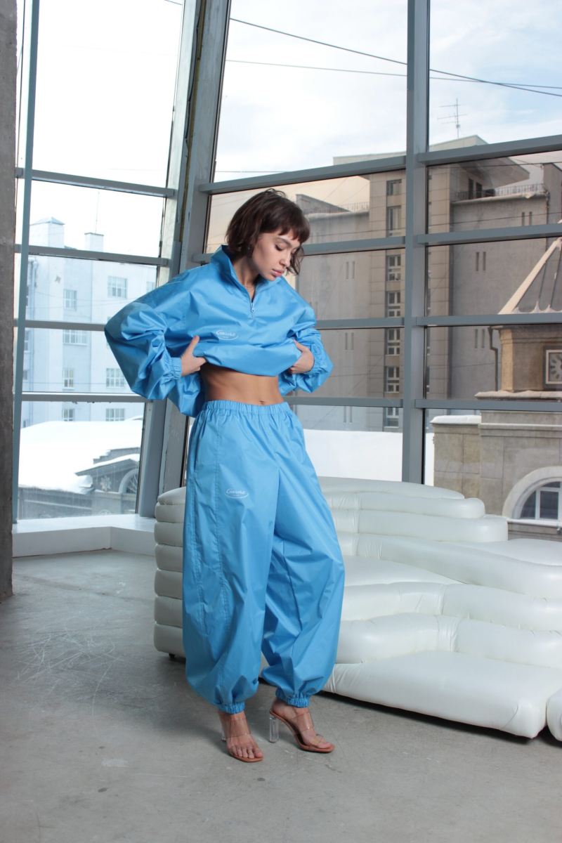 Анорак из плащевки GARCHIT, цвет: голубой, GARPlAn купить онлайн