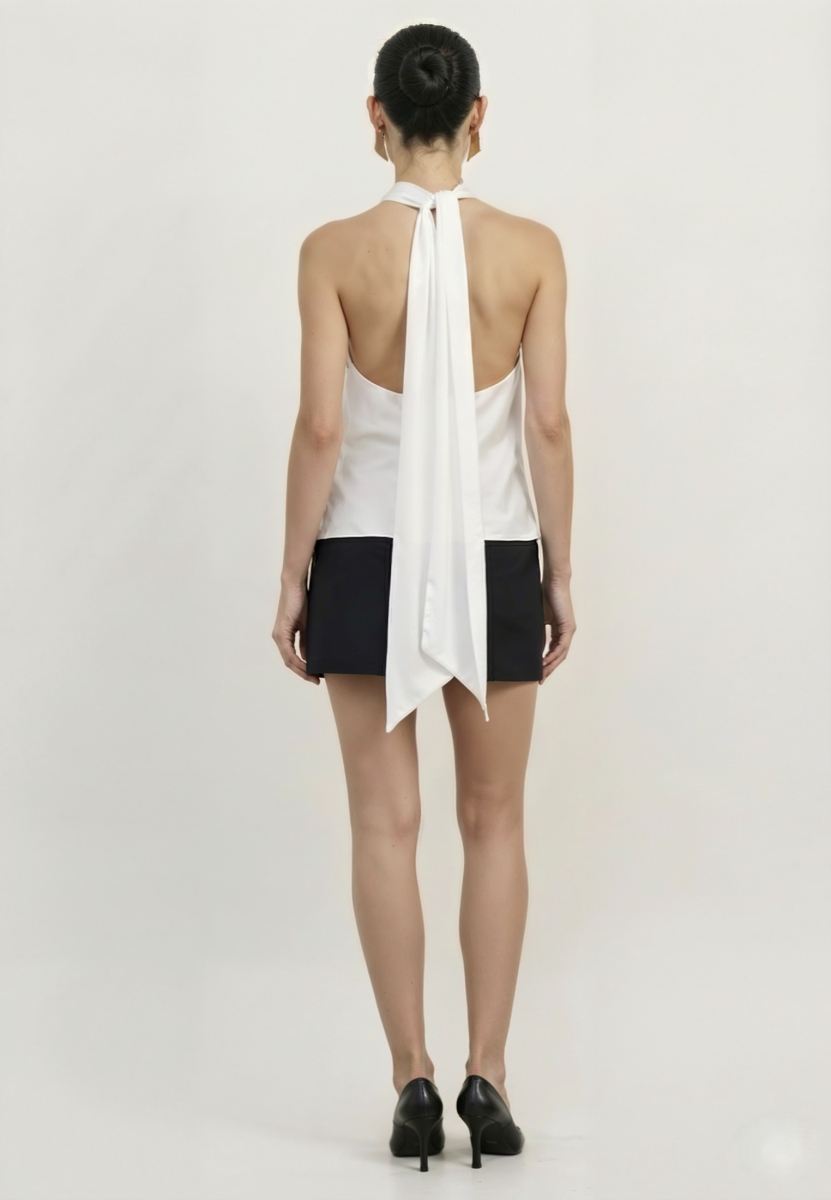 Топ из сатина с драпированным лифом REFERT, цвет: белый, 13-3949/1-2511 купить онлайн