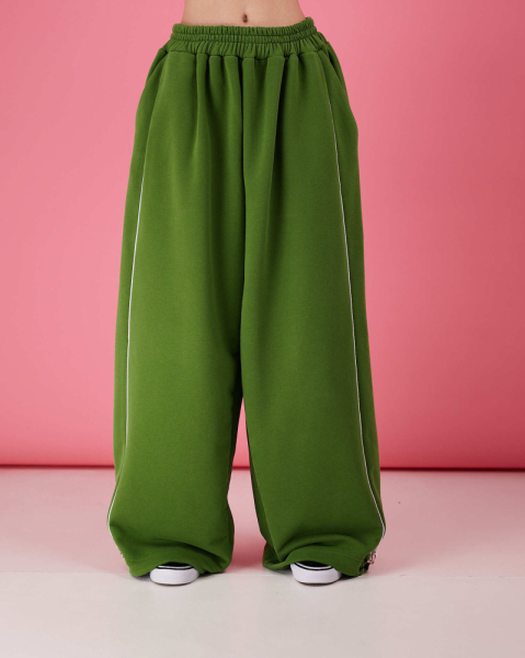 Джоггеры с кантом папоротник