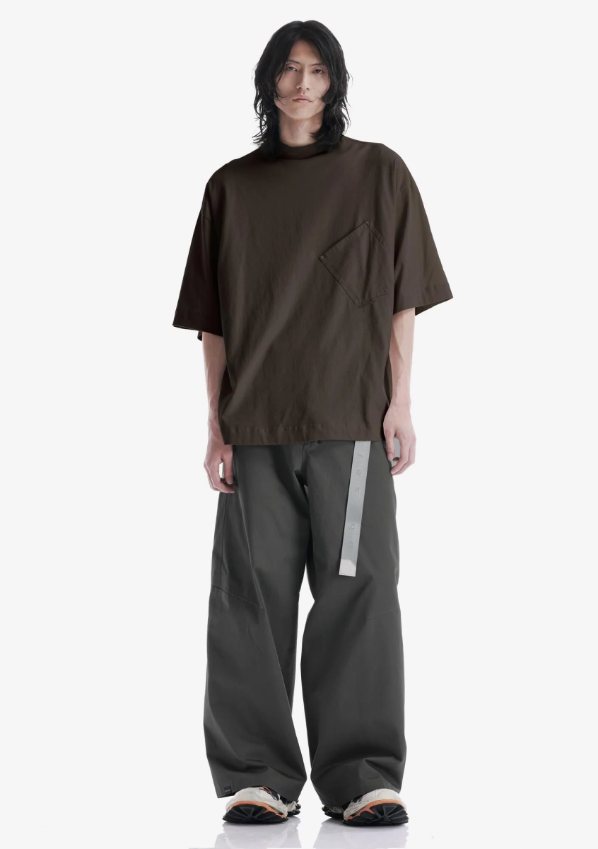 Оверсайз-футболка с наклонным карманом KRAKATAU, цвет: коричневый, Tm124-7 купить онлайн