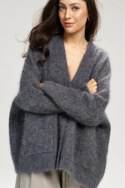 Кардиган Fluffy Grey Erist store, цвет: серый, НФ-00003143 купить онлайн