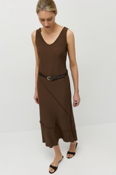 Платье апсайкл AROUND, цвет: коричневый, 229_80P01 купить онлайн