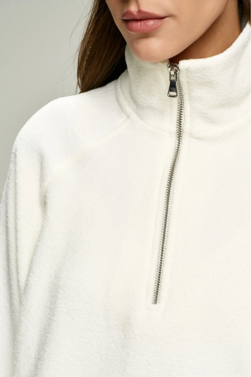 Анорак из плюша с начесом Milk Erist store, цвет: молочный, НФ-00002858 купить онлайн