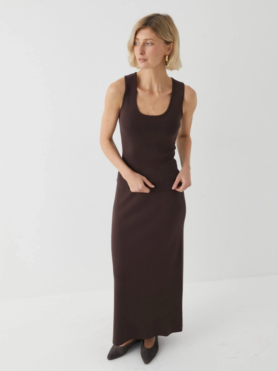 Вязаный топ Marou, цвет: коричневый, Mar_26021502 купить онлайн