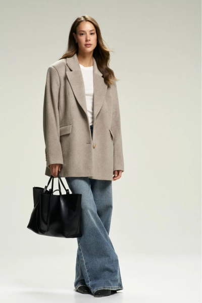Пальто-жакет Luxury Beige Erist store, цвет: бежевый, НФ-00002561 купить онлайн