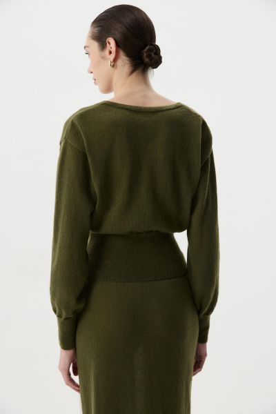 Кардиган на запах Charmstore, цвет: хаки, 305-53785-779 купить онлайн