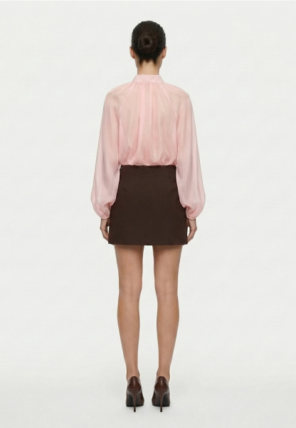 Юбка мини из костюмной ткани REFERT, цвет: шоколадный, 07-2889/3-2511 купить онлайн