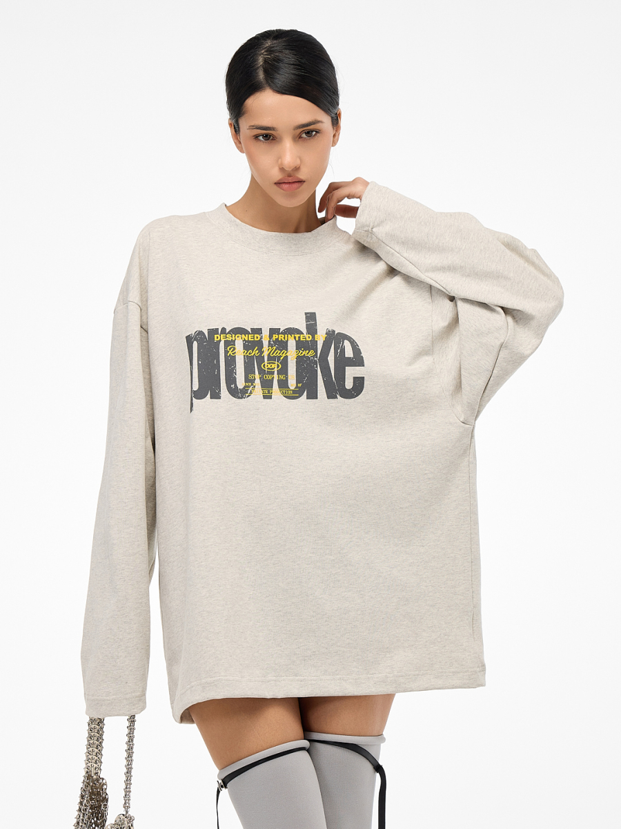 Лонгслив "Провокация" FRHT&OUT OF REACH, цвет: серебристый меланж, LSPRVKSLVMLG купить онлайн