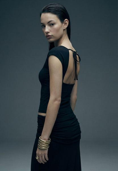 Топ из трикотажа с открытой спиной REFERT, цвет: Черный, 15-4118/1-2511 купить онлайн