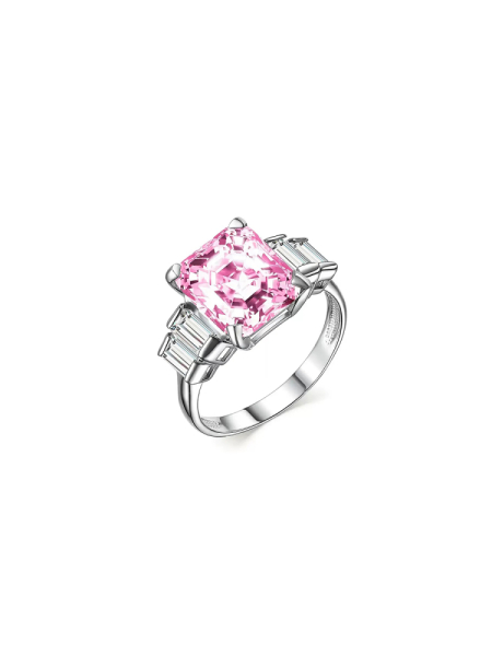 Кольцо Tosya Premium с розовым фианитом Diamond
