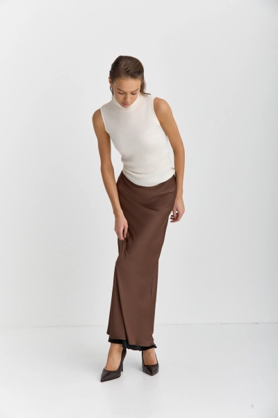 Юбка макси из двойной ткани