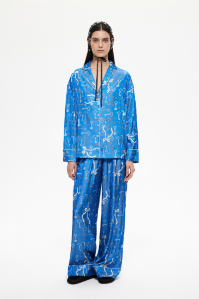 Брюки пижамные с принтом