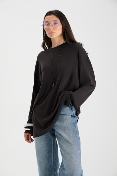 Лонгслив из вискозы MIA AIM, цвет: Черный, MIA627 купить онлайн