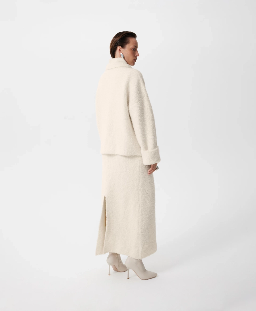 Кардиган вязаный оверсайз GLVR, цвет: молочный, 225G33GAC3501 купить онлайн