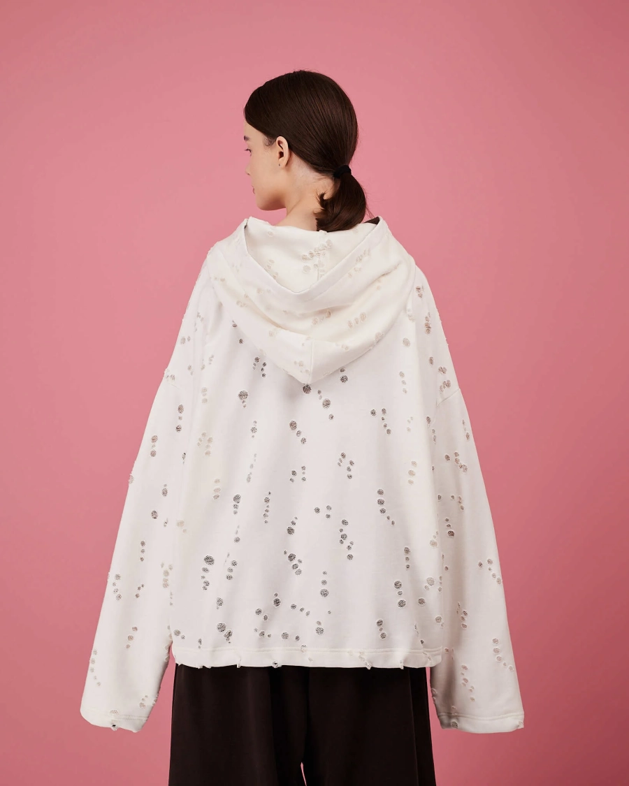 Табуха с затяжками рванка TABOO, цвет: молочный, TsZ01 купить онлайн