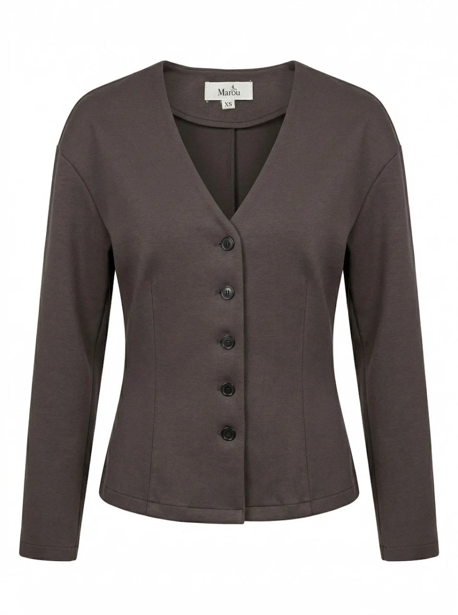 Кардиган из ткани интерлок