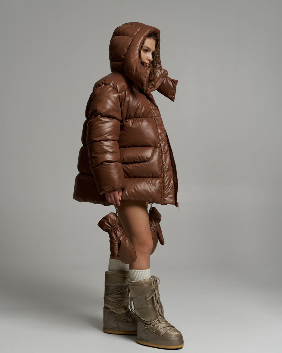 Пуховик PUFF BAIKAL TOFFEE BROWN YONS, цвет: коричневый, YO-708 купить онлайн