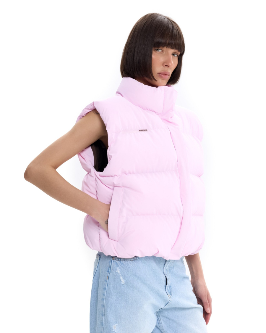 Жилет базовый мини Suborbia, цвет: розовый 006858 |трендовая новинка купить онлайн