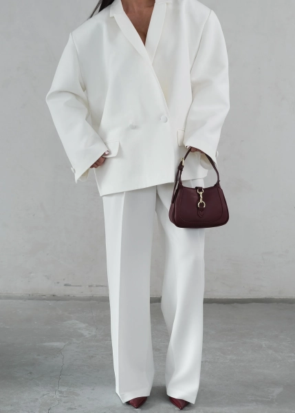 Жакет oversize boyfriend MINI, цвет: молочный, 000375 купить онлайн