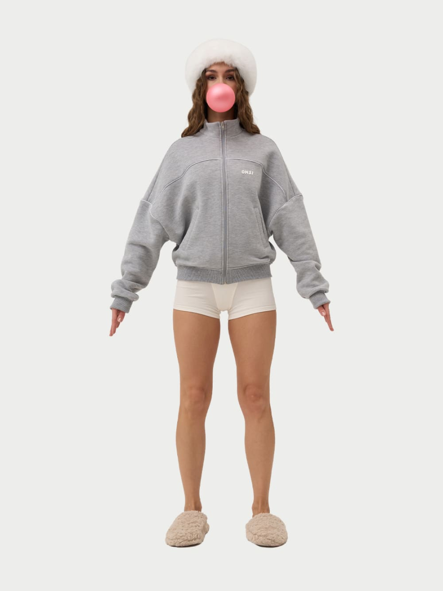 Zip Худи с кантом утепленное